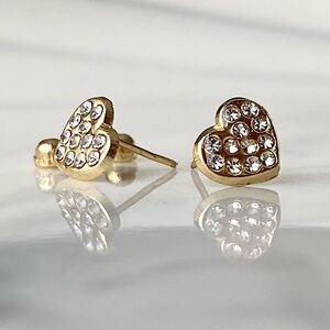 10k Solid Gold Earrings / Gold Piercing Studs / Waterproof Earrings for Kids